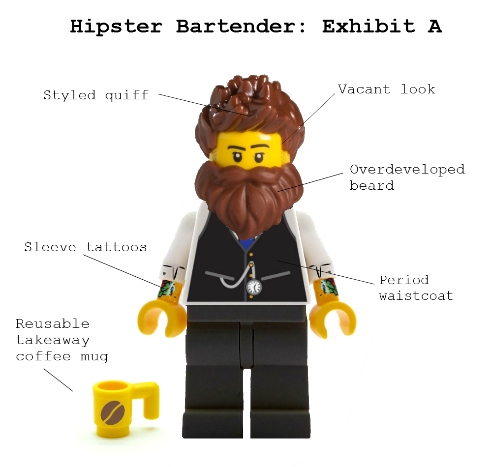 image of lego bartender