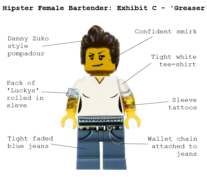 image of lego bartender