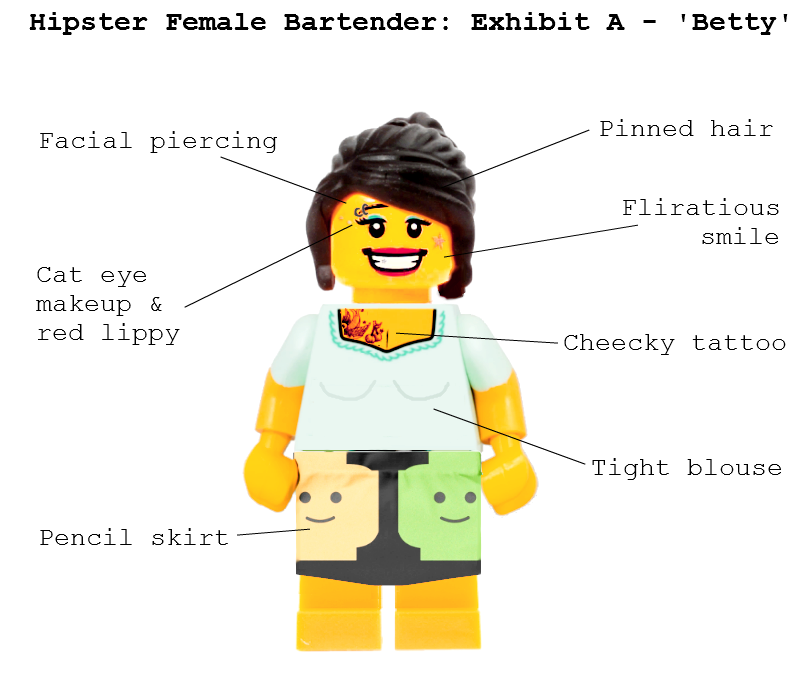 image of lego bartender